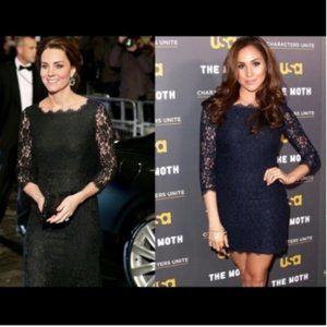Diane Von Furstenberg Zarita Lace Dress in Black
